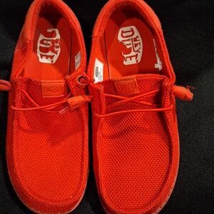 Hey Dude Women's Bright Red Sneakers